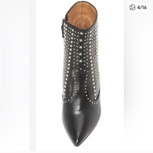 Iro Studded Boots Size 37 Black Leather - Picture 8 of 13